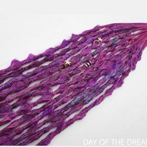 Clip In Dreads (purple & pink)
